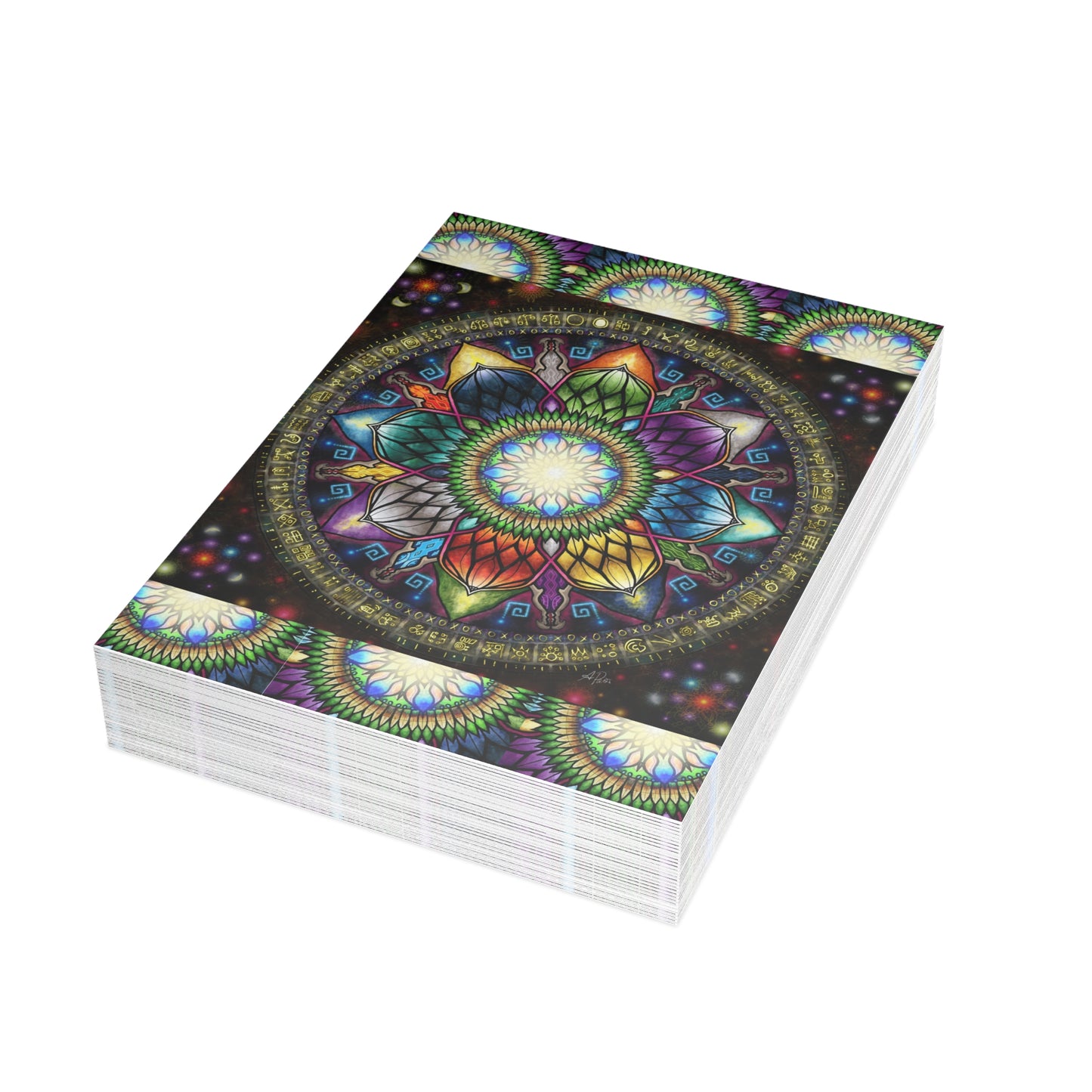 Pacio, Adam - Mystic Jewel Mandala - Postcard Bundles with Envelopes Included