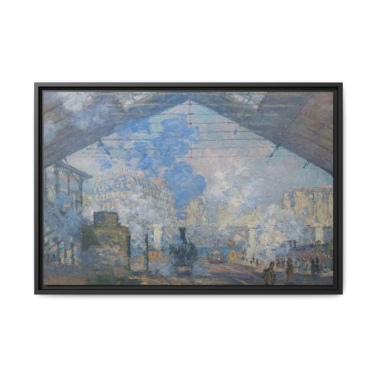 Monet, Claude - Le Gare Saint-Lazare (1877) - Matte Canvas, Framed