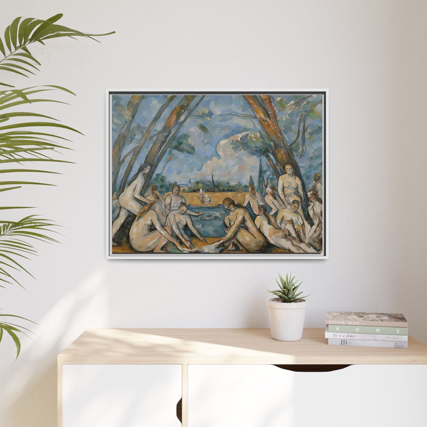 Cézanne, Paul - The Large Bathers (1906) - Matte Canvas, Framed