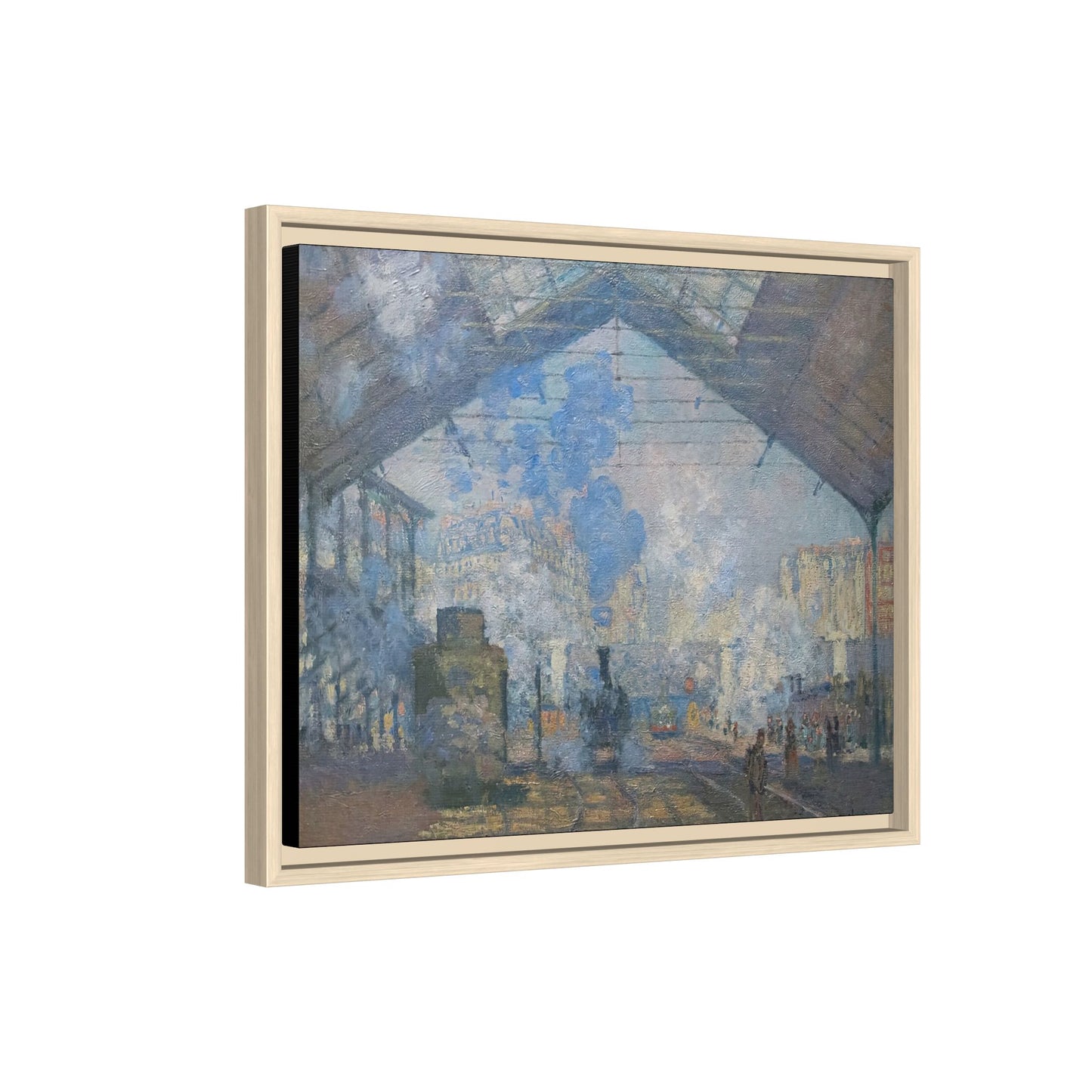 Monet, Claude - Le Gare Saint-Lazare (1877) - Matte Canvas, Framed
