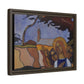 Filiger, Charles - Virgin and Two Angels (1895) - Matte Canvas, Framed