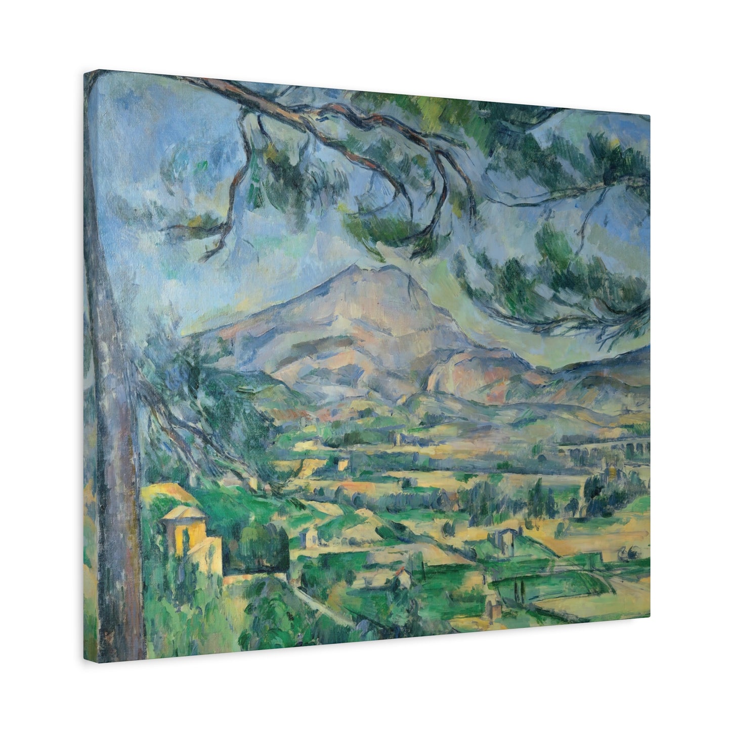 Cézanne, Paul - Mont Sainte-Victoire with Large Pine (1887) - Canvas Block, unframed