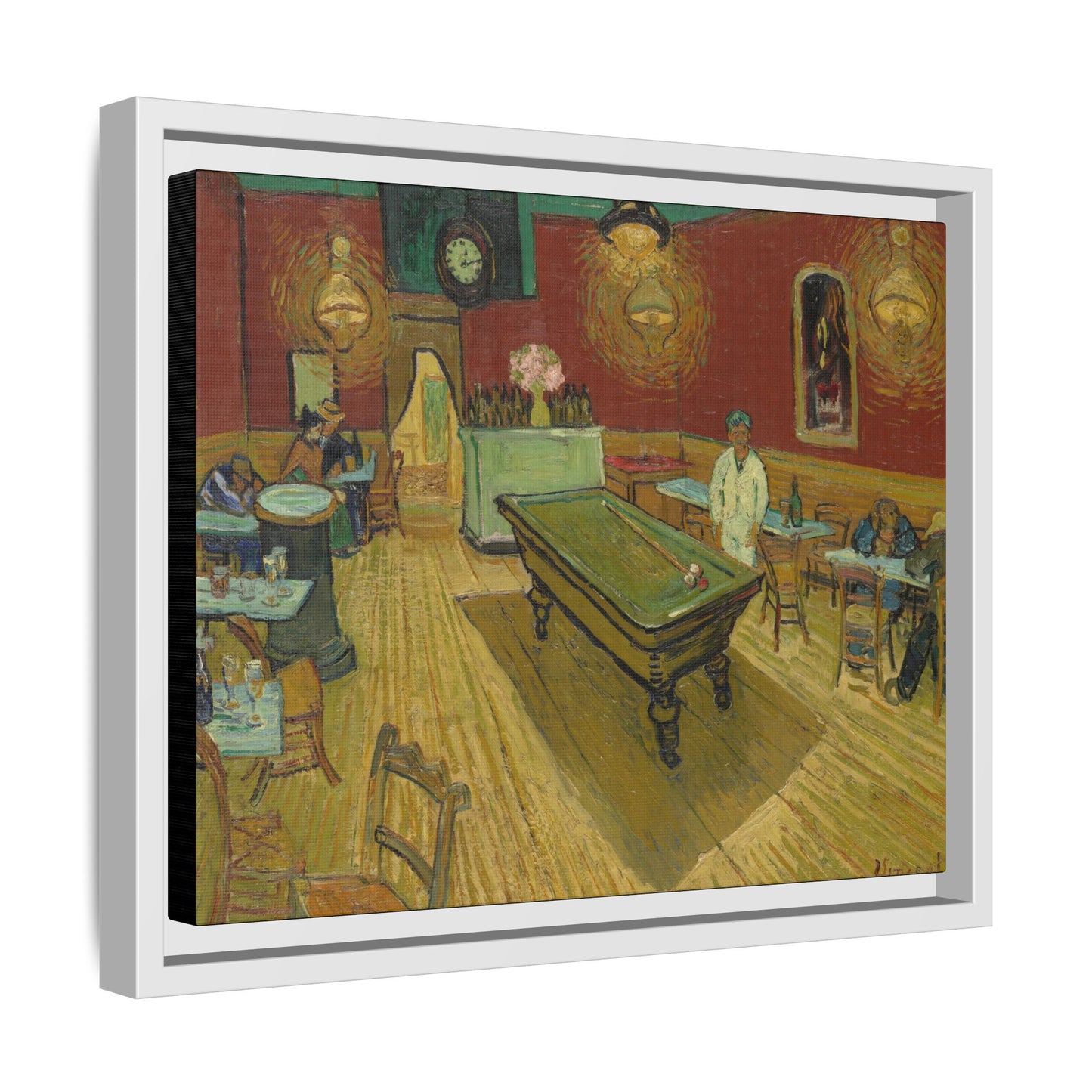 Van Gogh, Vincent - The Night Cafe (1888) - Matte Canvas, Framed