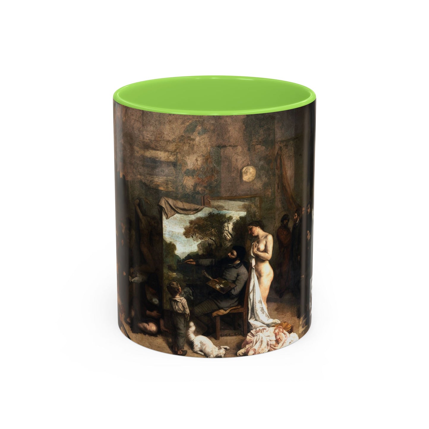 Courbet, Gustave - The Painter’s Studio (1855) - Colorful Accent Mugs
