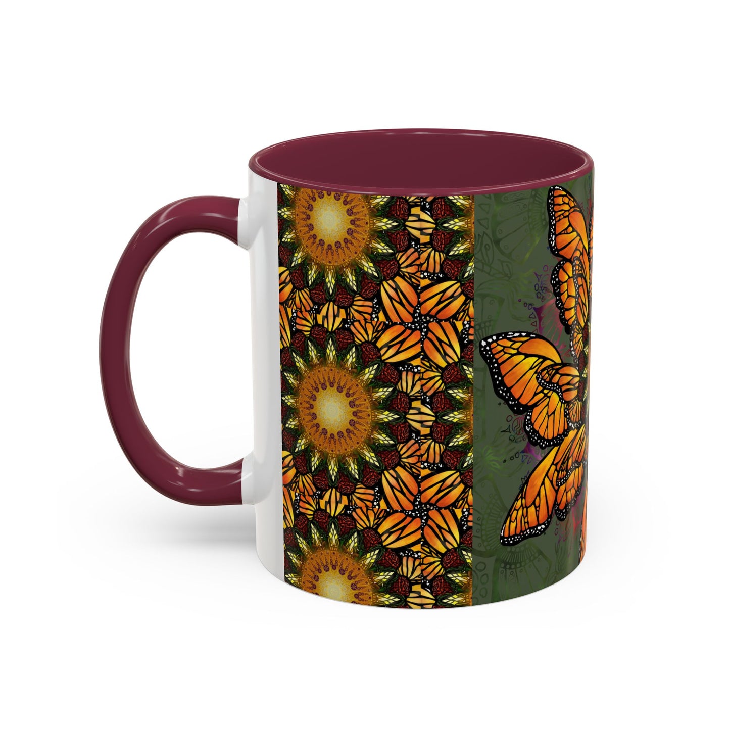 Pacio, Adam - Monarch Butterfly Mandala - Colorful Accent Mugs
