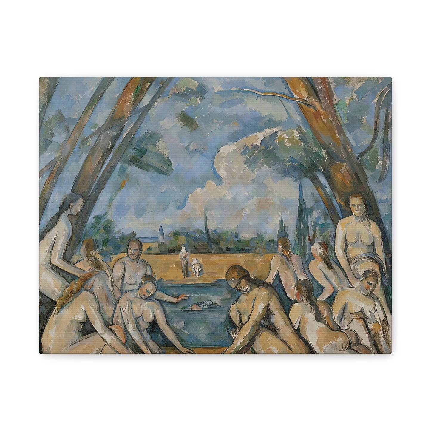 Cézanne, Paul - The Large Bathers (1906) - Canvas Block, unframed