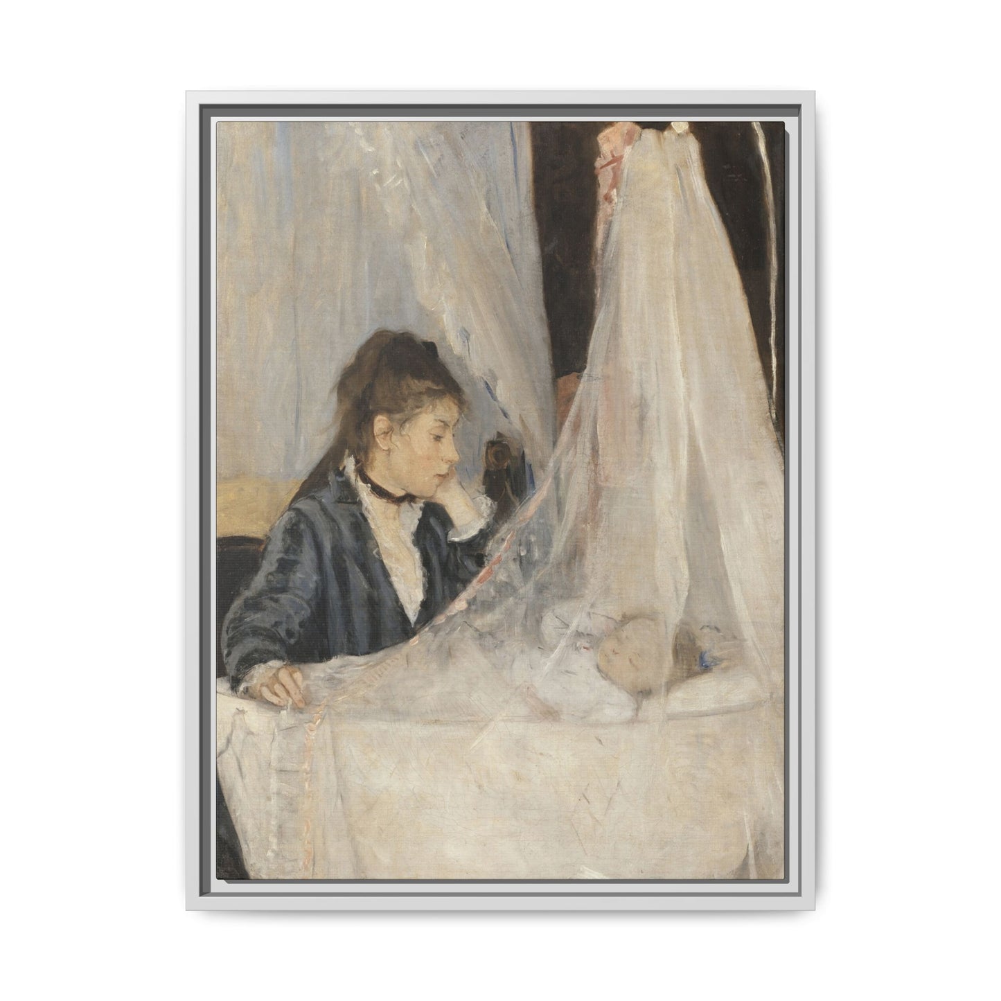 Morisot, Berthe - The Cradle (1872) - Matte Canvas, Framed