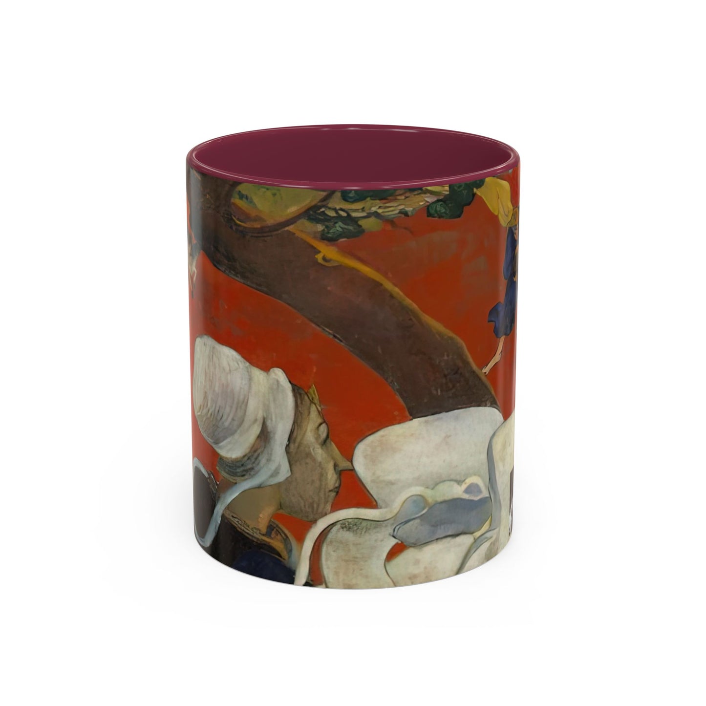 Gauguin, Paul - Vision of the Sermon (Jacob Wrestling with the Angel) (1888) - Colorful Accent Mugs