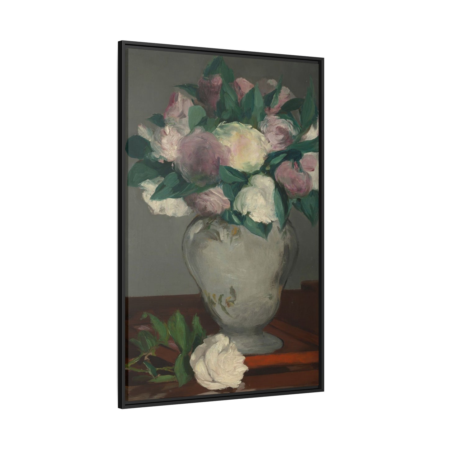 Manet, Édouard - Peonies (1864) - Matte Canvas, Framed