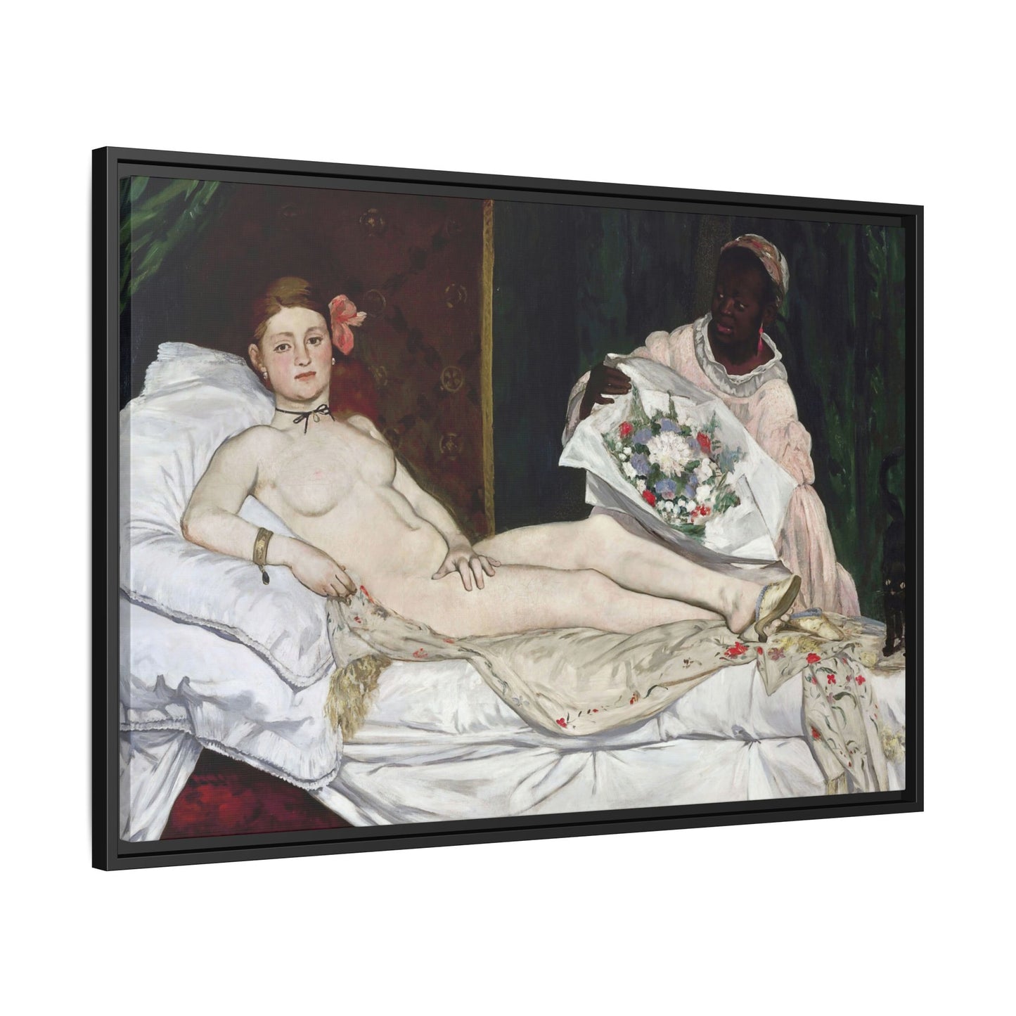 Manet, Édouard - Olympia (1870) - Matte Canvas, Framed