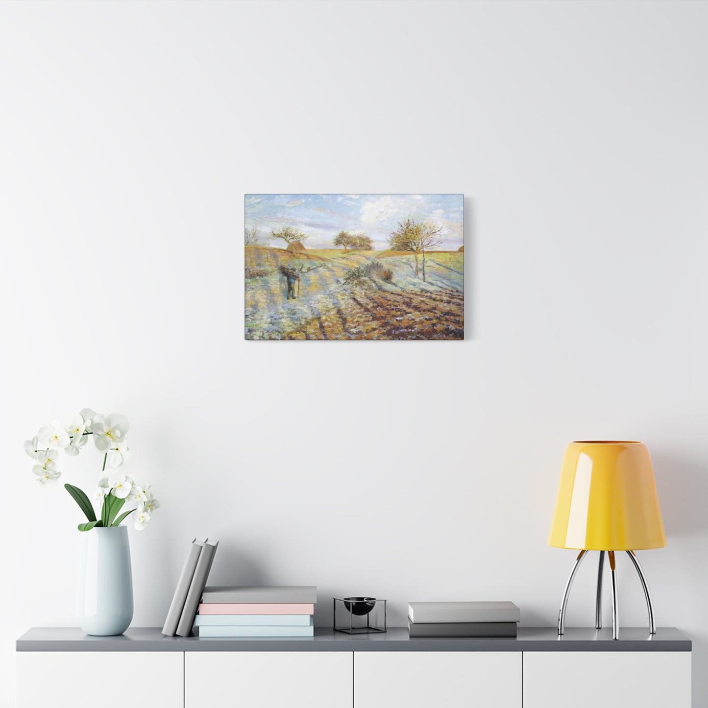 Pissarro, Camille - Hoarfrost (1873) - Canvas Block, unframed