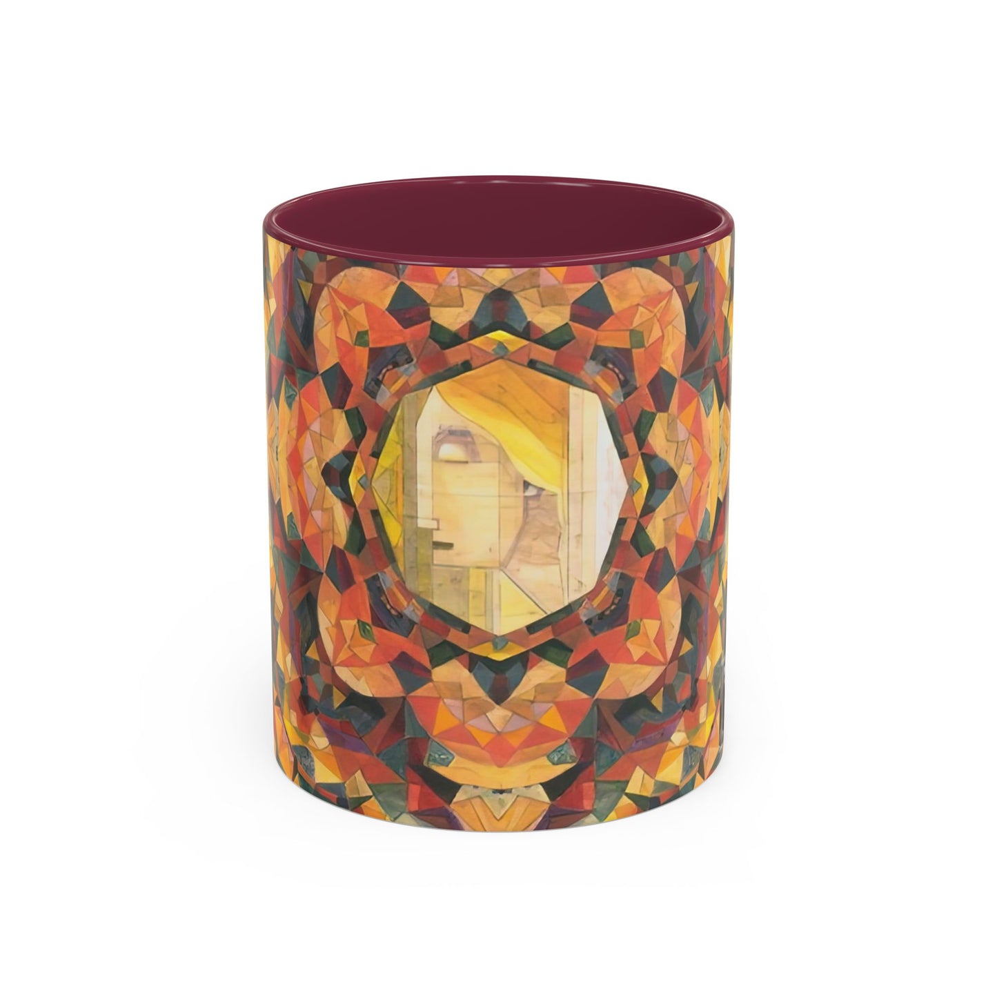Filiger, Charles - Woman’s Head with Closed Eyes (1893) - Colorful Accent Mugs