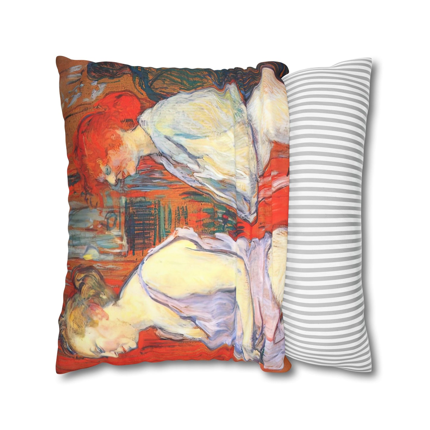 Toulouse-Lautrec, Henri - The Medical Inspection (1894) - Suede Square Pillowcase