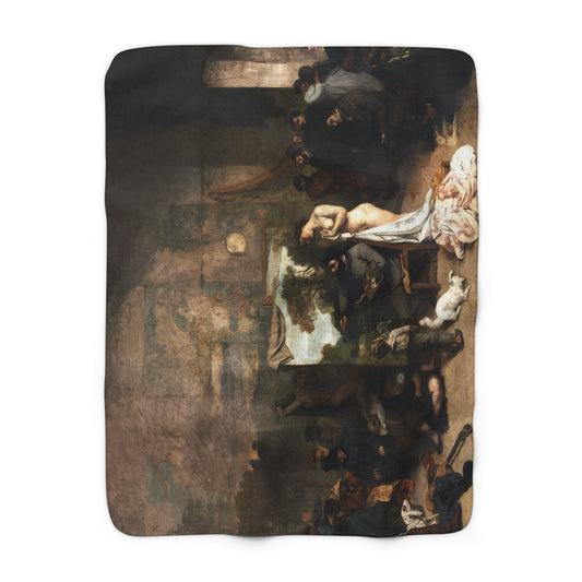 Courbet, Gustave - The Painter’s Studio (1855) - Sherpa Fleece Blanket