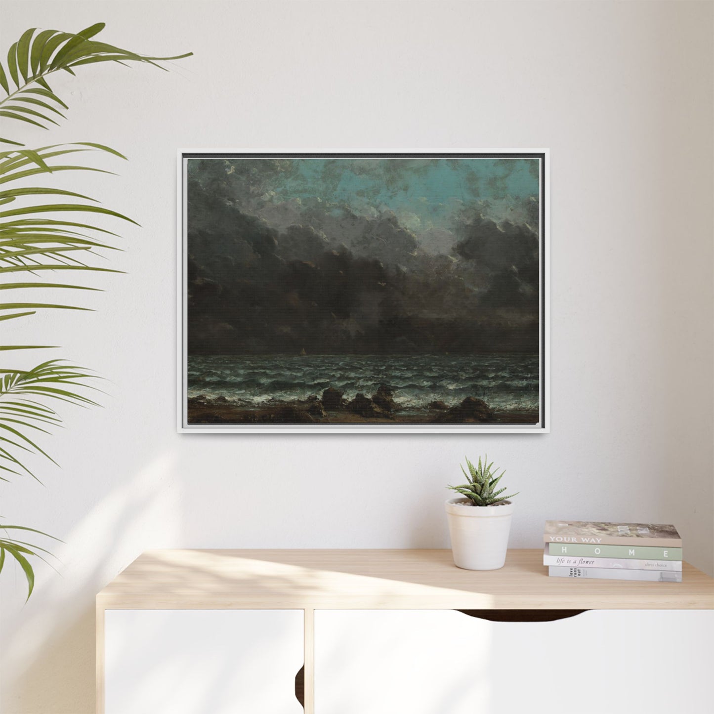 Courbet, Gustave - The Sea (1865) - Matte Canvas, Framed