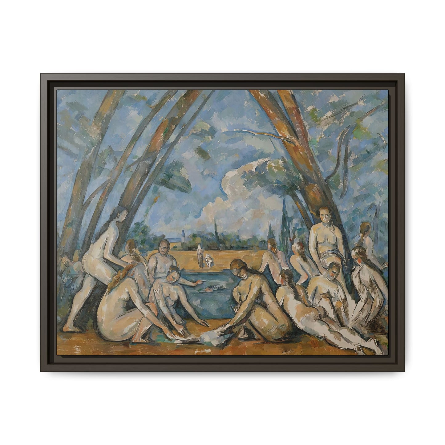 Cézanne, Paul - The Large Bathers (1906) - Matte Canvas, Framed