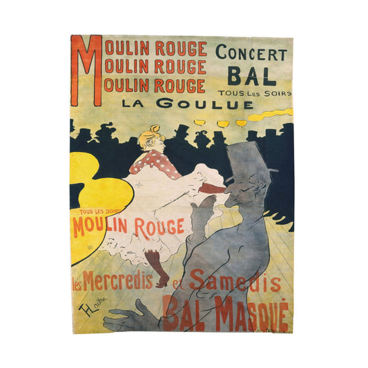 Toulouse-Lautrec, Henri - Moulin Rouge - La Goulue (1891) - Velveteen Plush Blanket