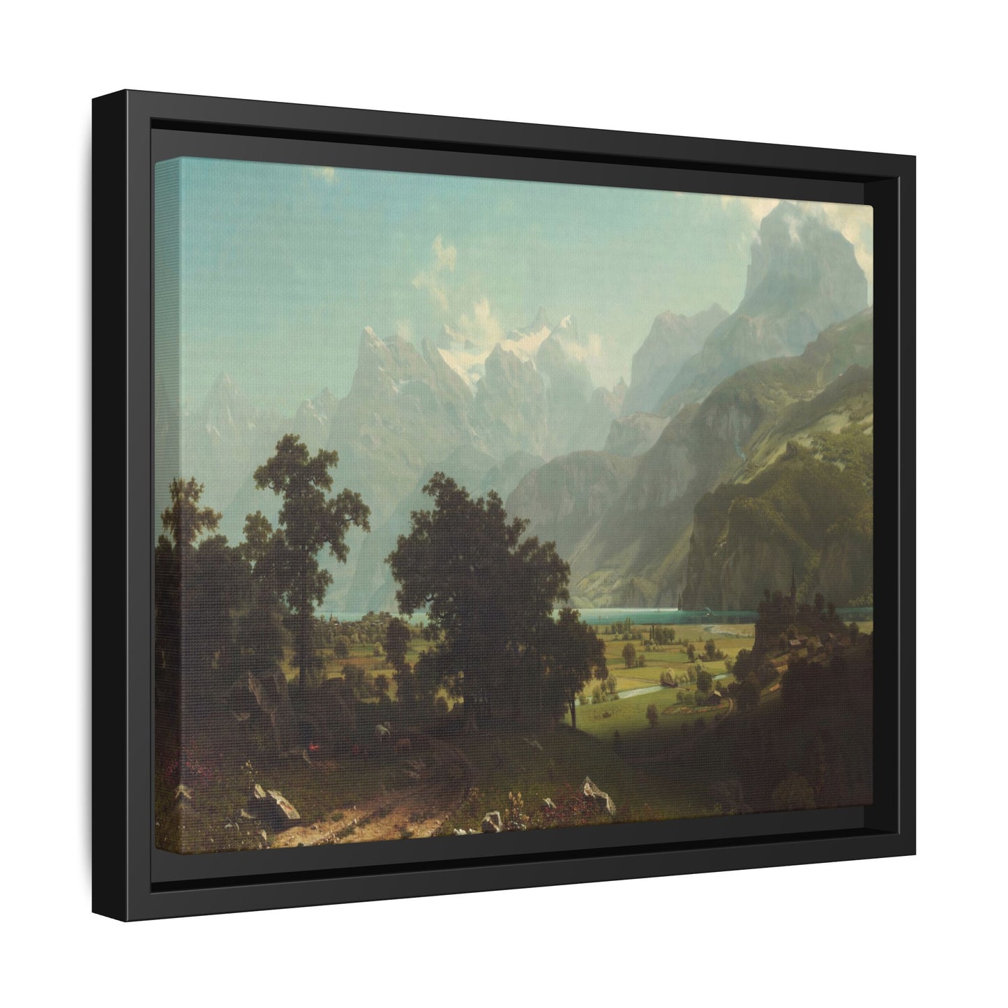 Bierstadt, Albert - Lake Lucerne (1858) - Matte Canvas, Framed