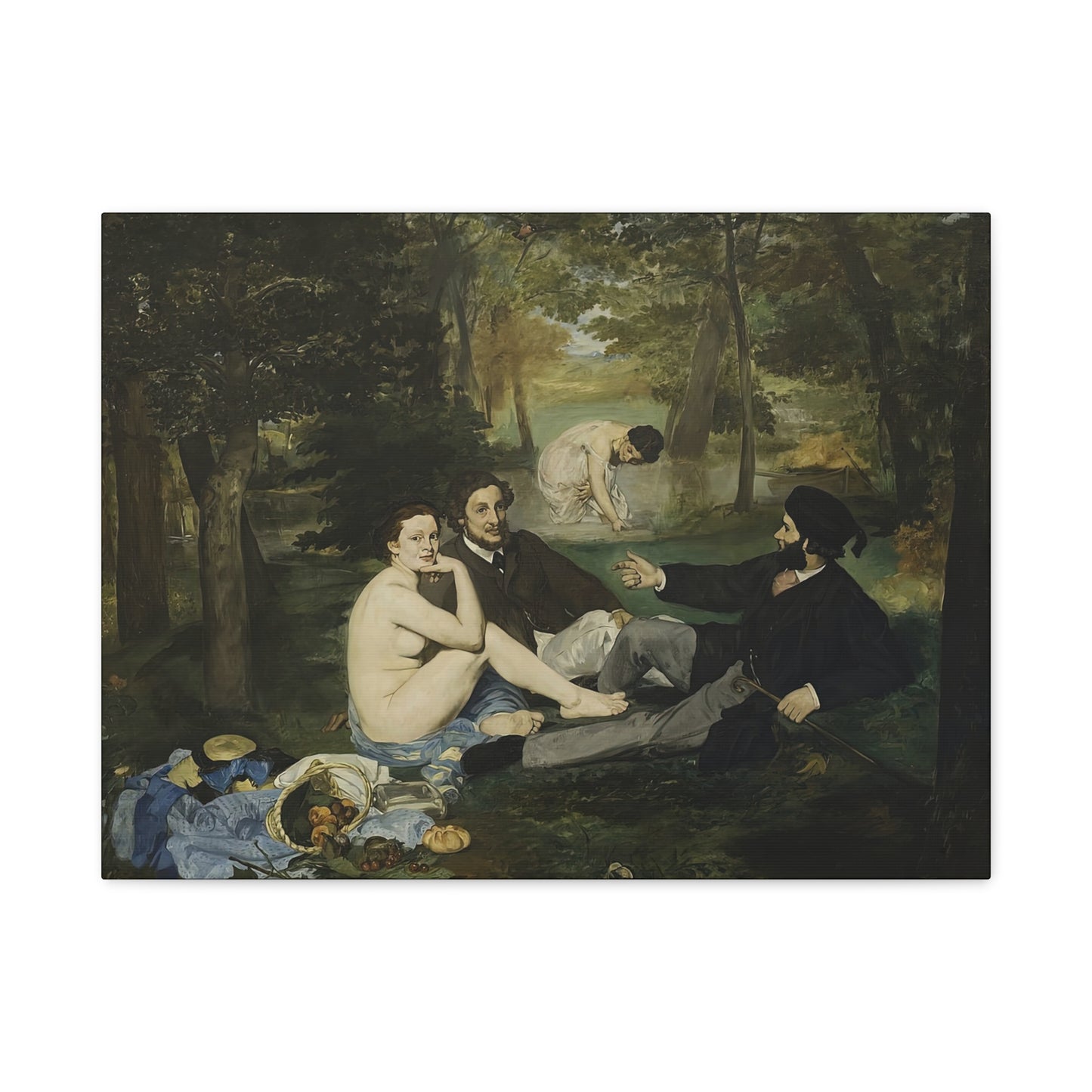 Manet, Édouard - Luncheon on the Grass (1863) - Canvas Block, unframed