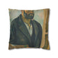 Cézanne, Paul - Portrait of the Artist with a Palette (1890) - Suede Square Pillowcase