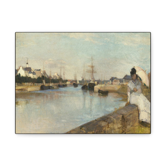 Morisot, Berthe - The Harbor at Lorient (1869) - Canvas Block, unframed