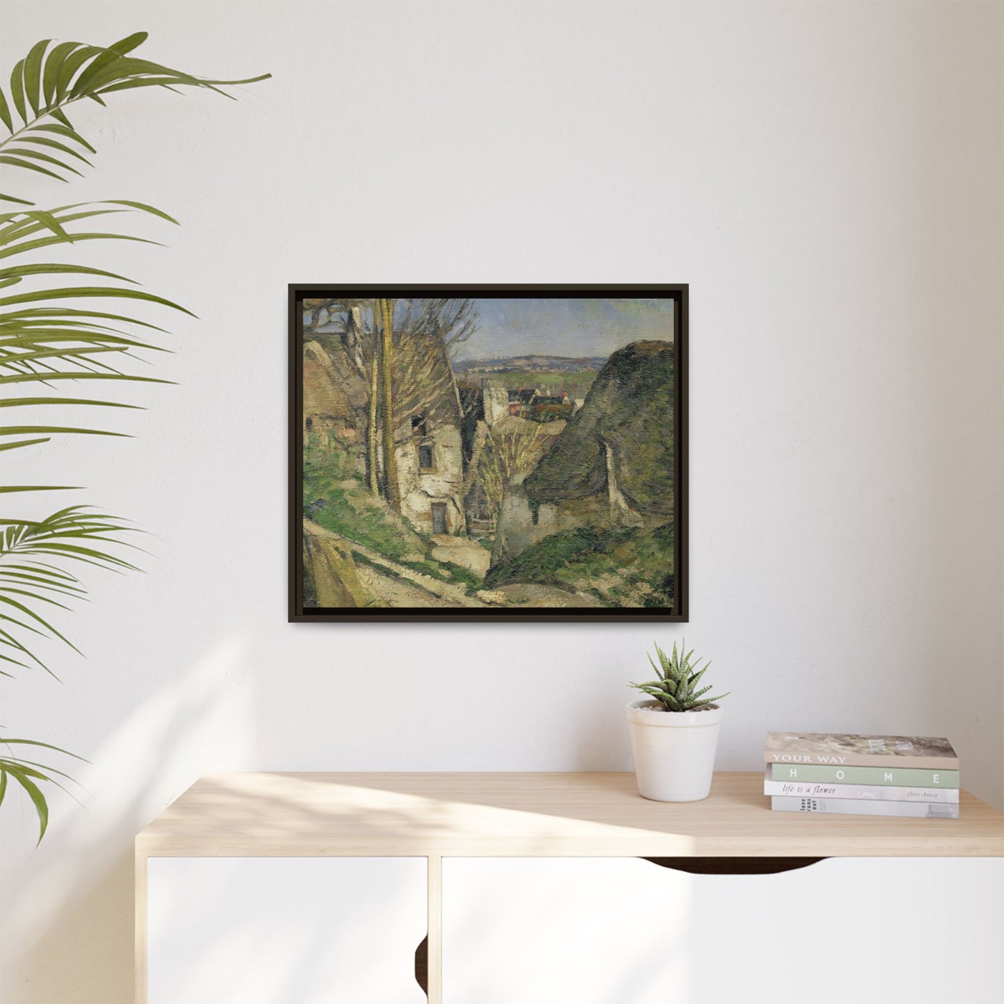 Cézanne, Paul - The House of the Hanged Man, Auvers-sur-Oise (1874) - Matte Canvas, Framed