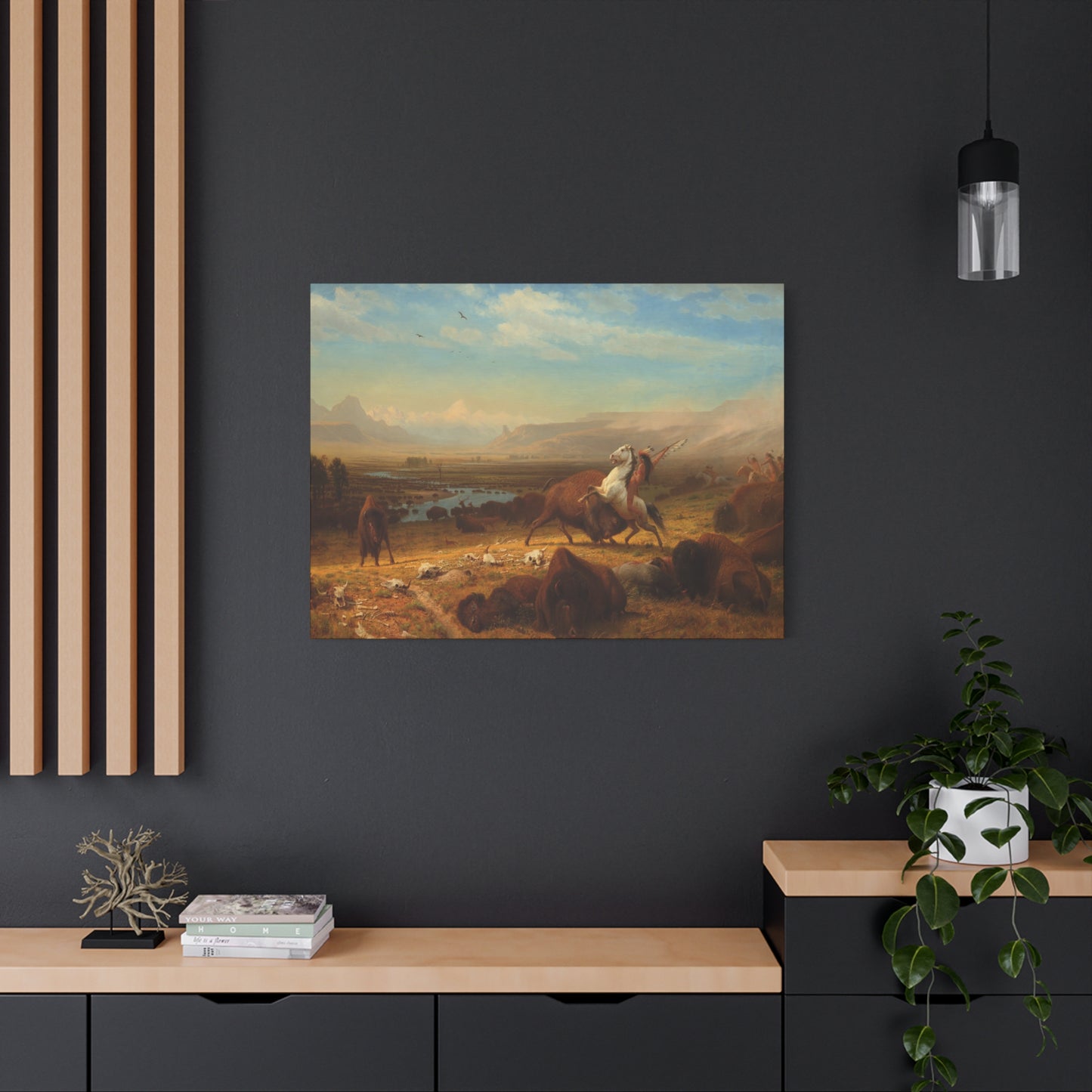 Bierstadt, Albert - The Last of the Buffalo  (1888) - Canvas Block, unframed