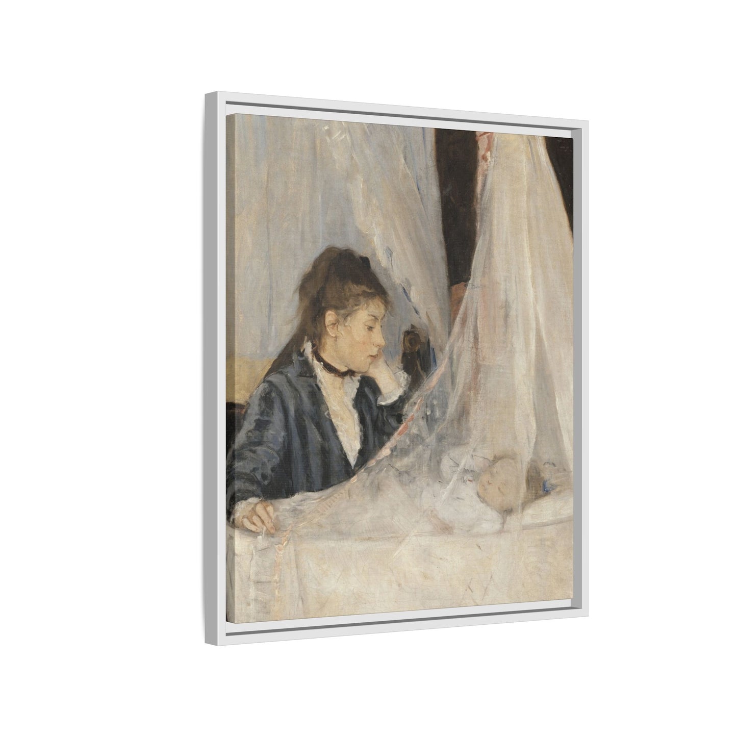 Morisot, Berthe - The Cradle (1872) - Matte Canvas, Framed
