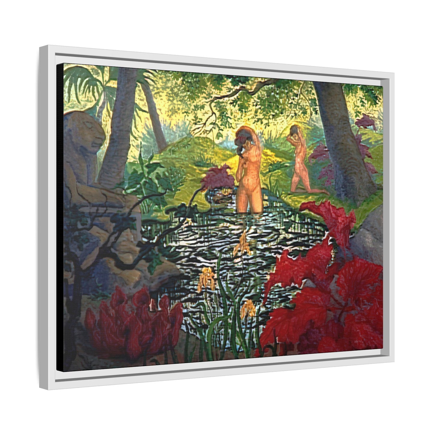 Ranson, Paul - The Lotus Bather (1906) - Matte Canvas, Framed