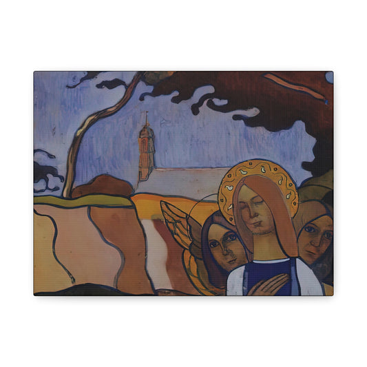 Filiger, Charles - Virgin and Two Angels (1895) - Canvas Block, unframed
