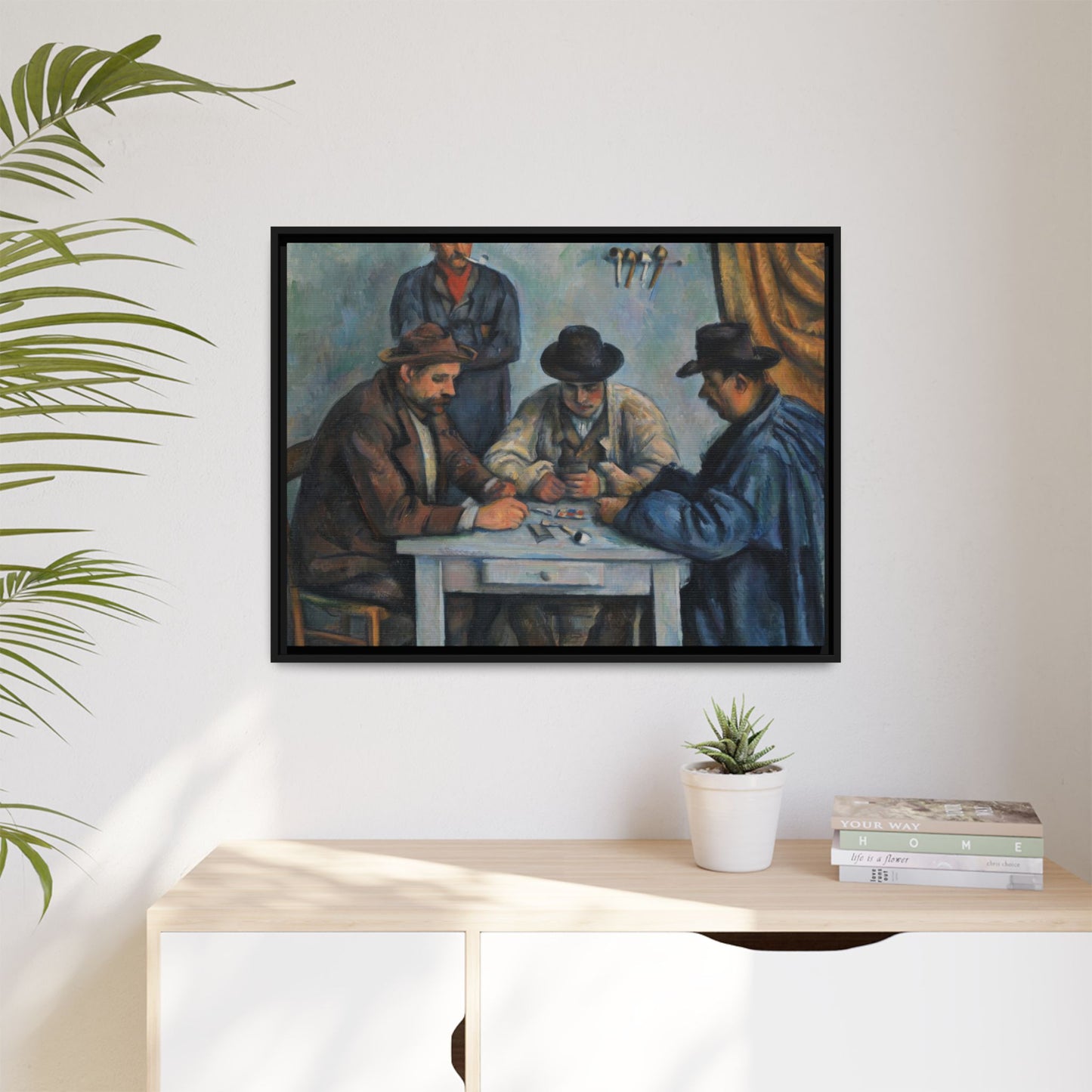 Cézanne, Paul - The Card Players (1892) - Matte Canvas, Framed