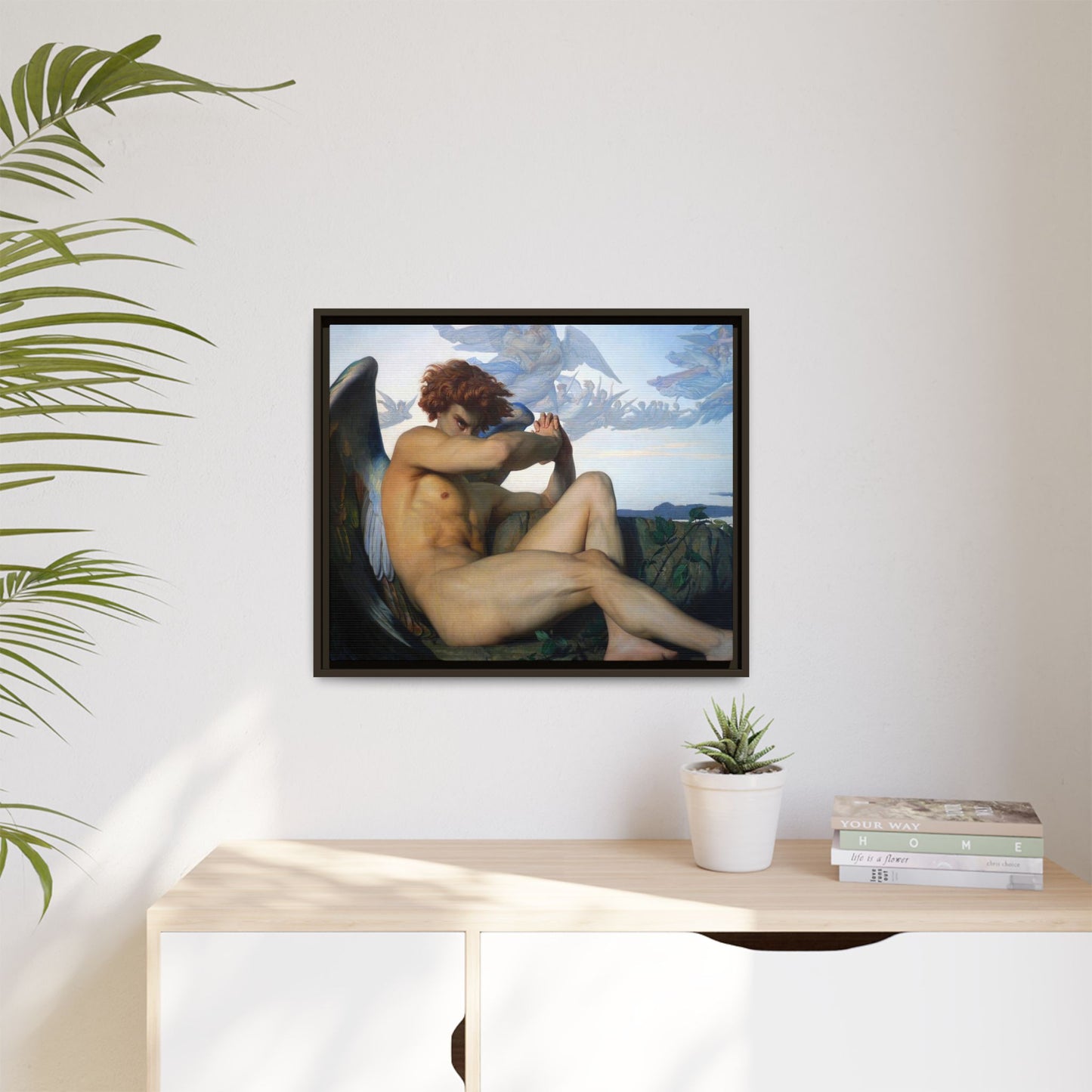 Cabanel, Alexandre - The Fallen Angel (1847) - Matte Canvas, Framed