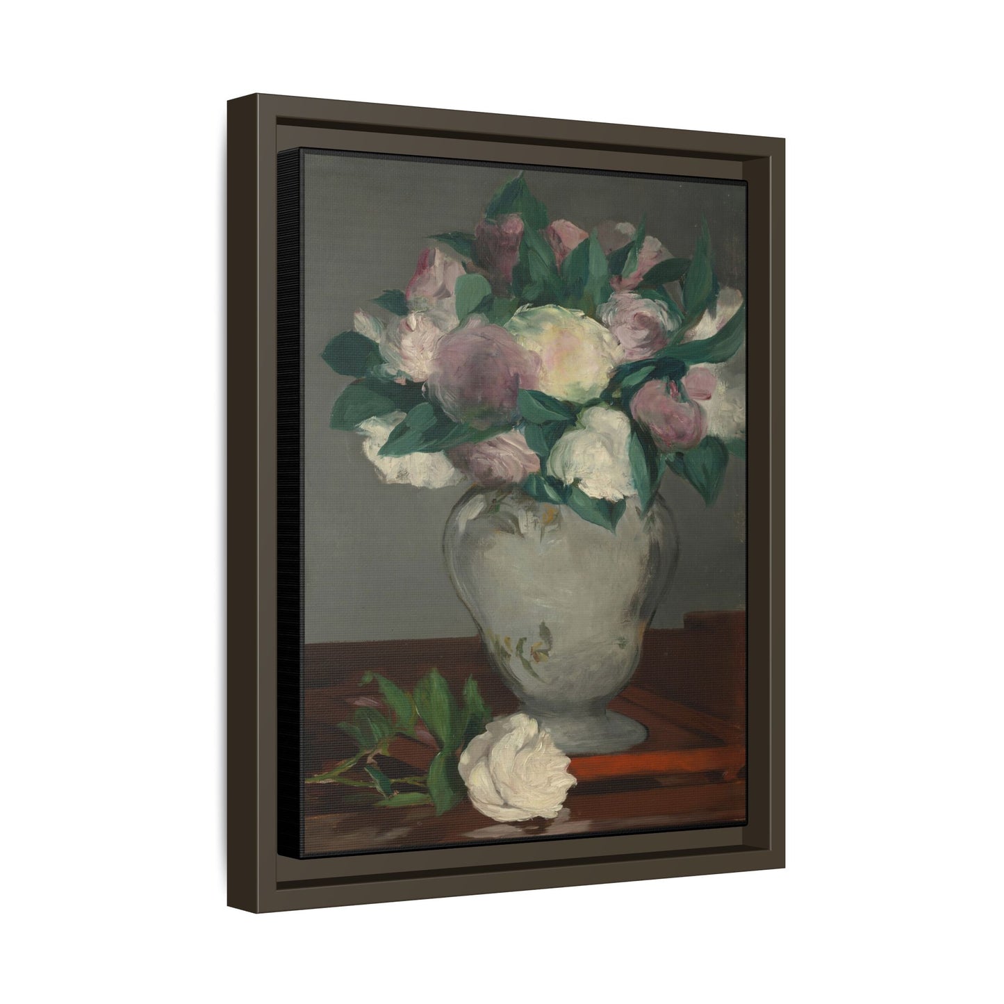 Manet, Édouard - Peonies (1864) - Matte Canvas, Framed