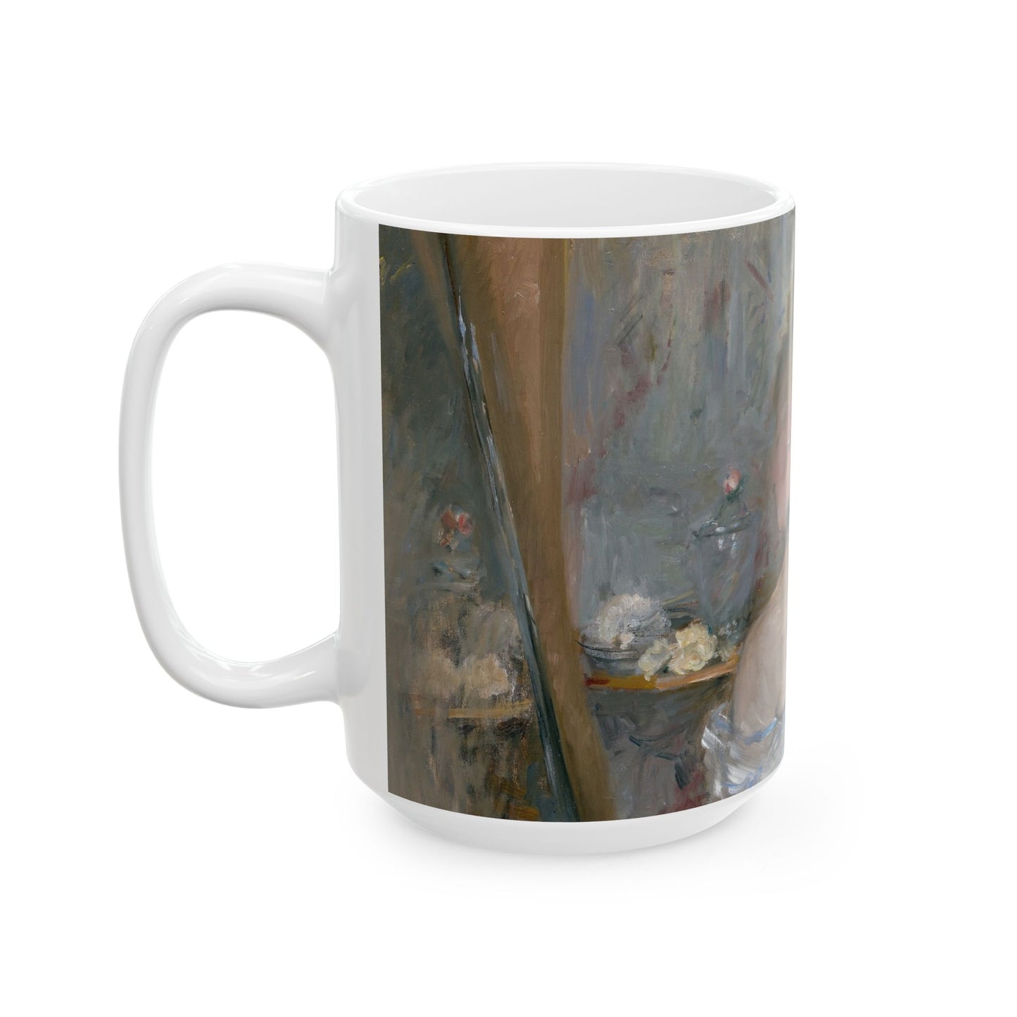 Morisot, Berthe - Woman at Her Toilette (1880) - Ceramic Mug