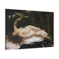 Courbet, Gustave - Woman with a Parrot (1866) - Canvas Block, unframed