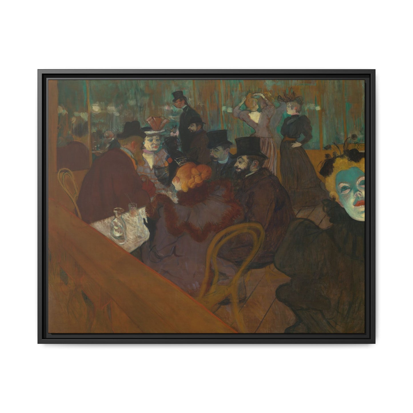 Toulouse-Lautrec, Henri - At the Moulin Rouge (1892) - Matte Canvas, Framed