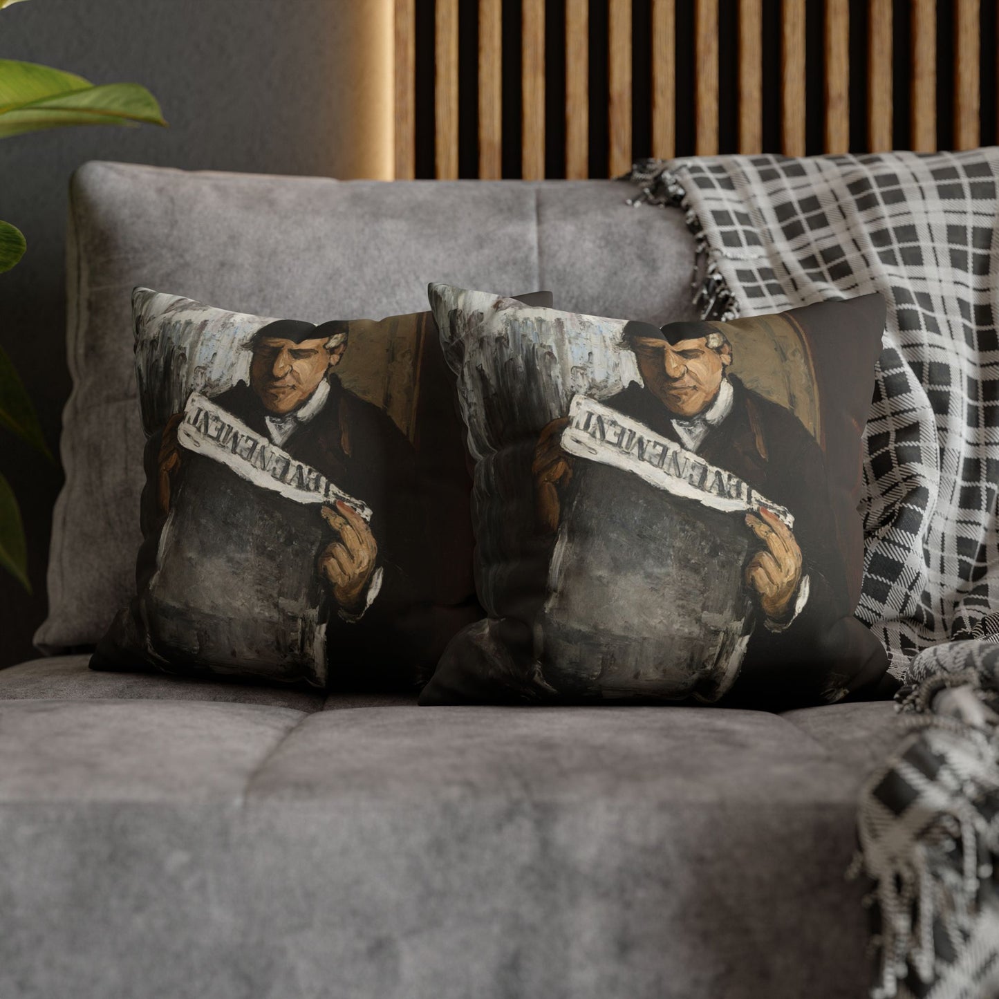 Cézanne, Paul - The Artist’s Father (1866) - Suede Square Pillowcase