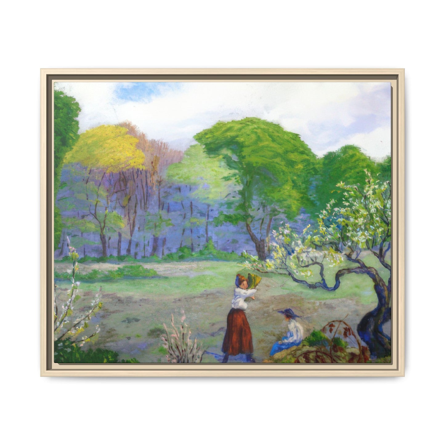 Ranson, Paul - Picking Flowers (1890) - Matte Canvas, Framed