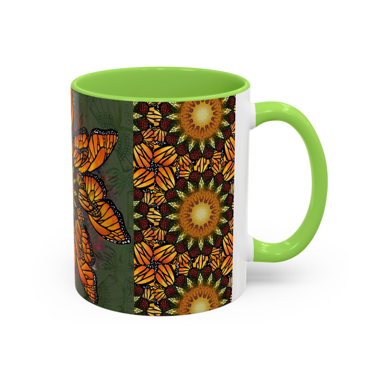 Pacio, Adam - Monarch Butterfly Mandala - Colorful Accent Mugs