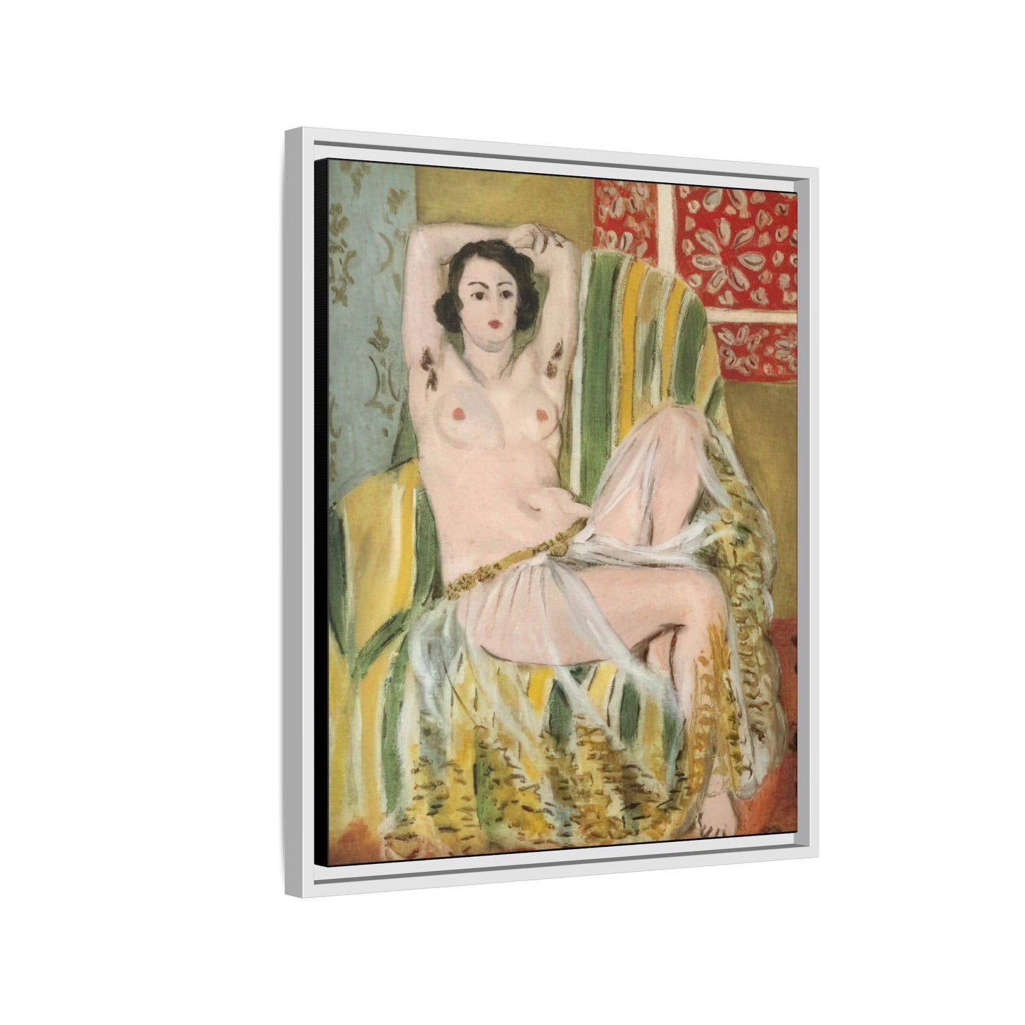 Matisse, Henri - Odalisque with Raised Arms (1923) - Matte Canvas, Framed