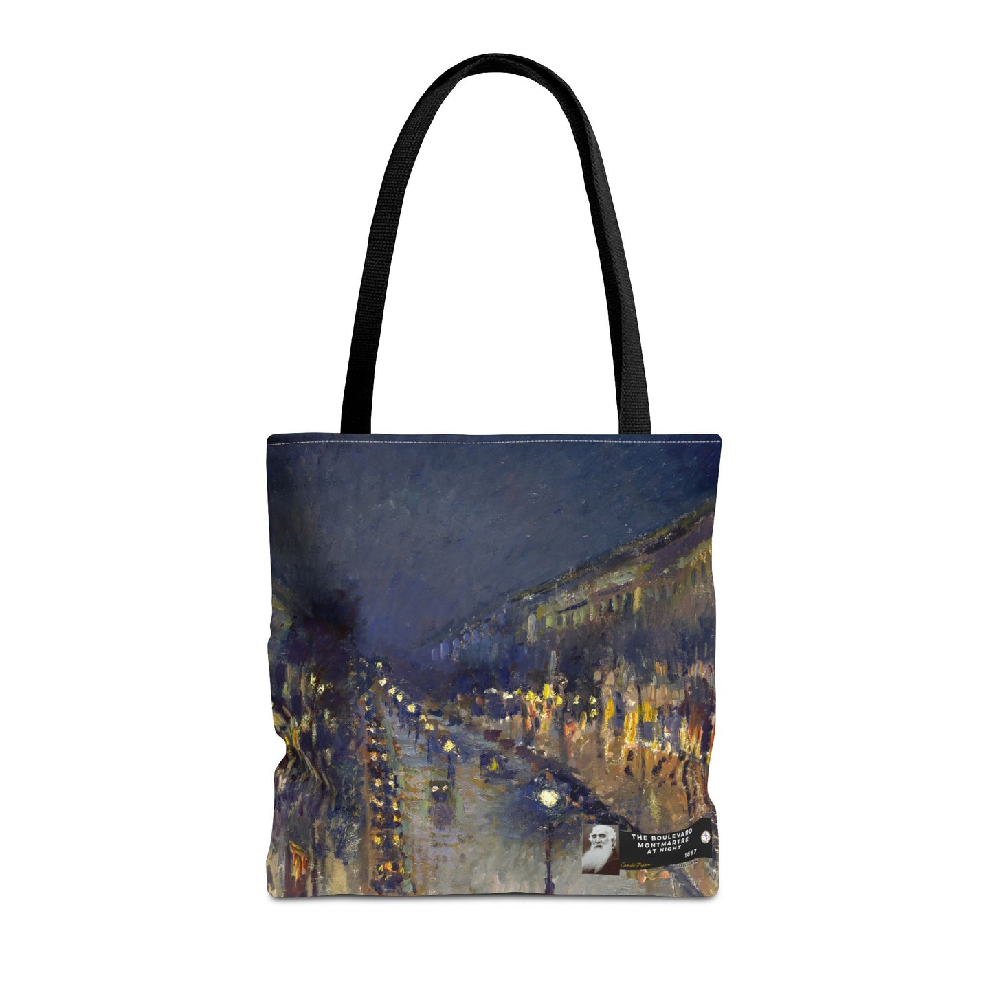 Pissarro, Camille - The Boulevard Montmartre At Night (1897) - Tote Bag