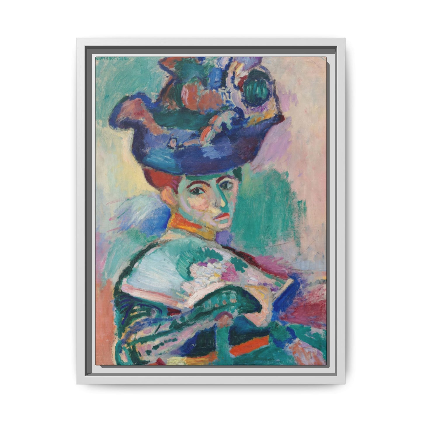 Matisse, Henri - Woman with a Hat (1905) - Matte Canvas, Framed