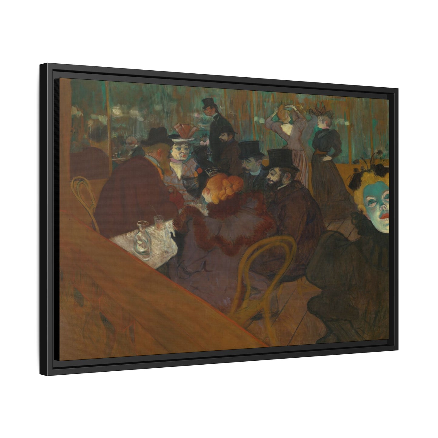 Toulouse-Lautrec, Henri - At the Moulin Rouge (1892) - Matte Canvas, Framed