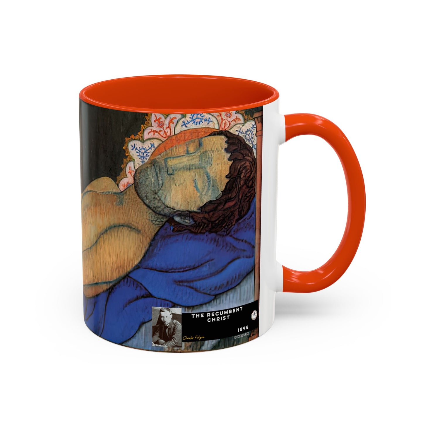 Filiger, Charles - The Recumbent Christ (1895) - Colorful Accent Mugs