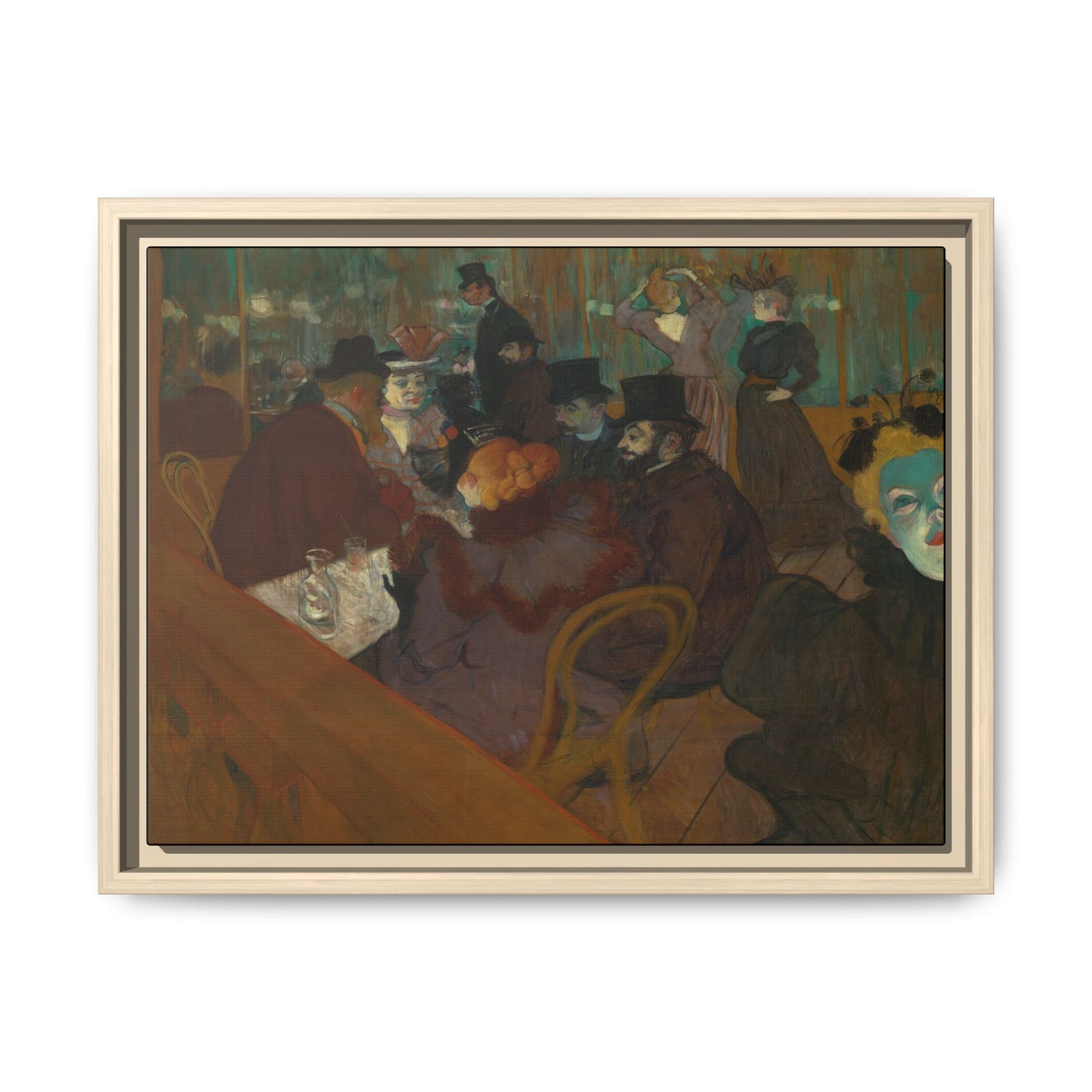 Toulouse-Lautrec, Henri - At the Moulin Rouge (1892) - Matte Canvas, Framed