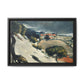 Cézanne, Paul - L’Estaque, Melting Snow (1870) - Matte Canvas, Framed