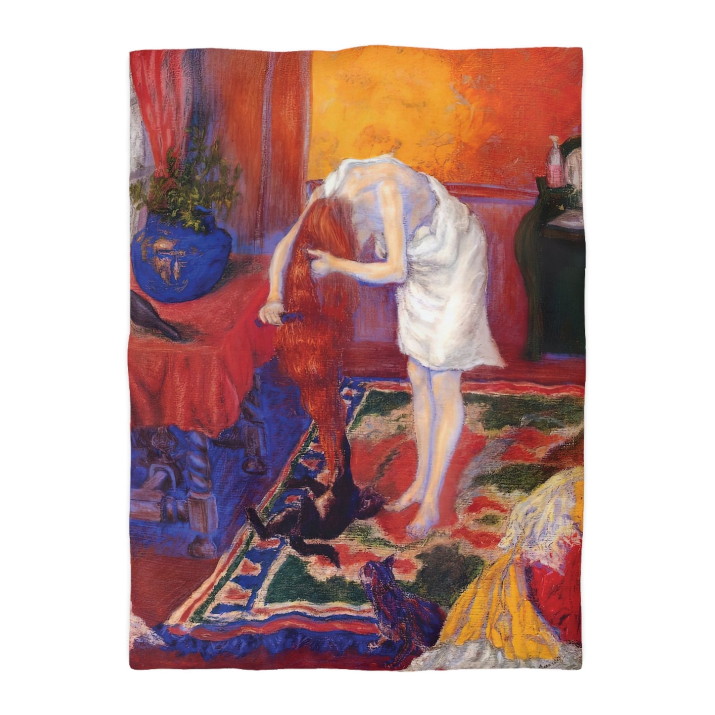 Ranson, Paul - The Golden Head of Hair (1909) - Microfiber Duvet Cover