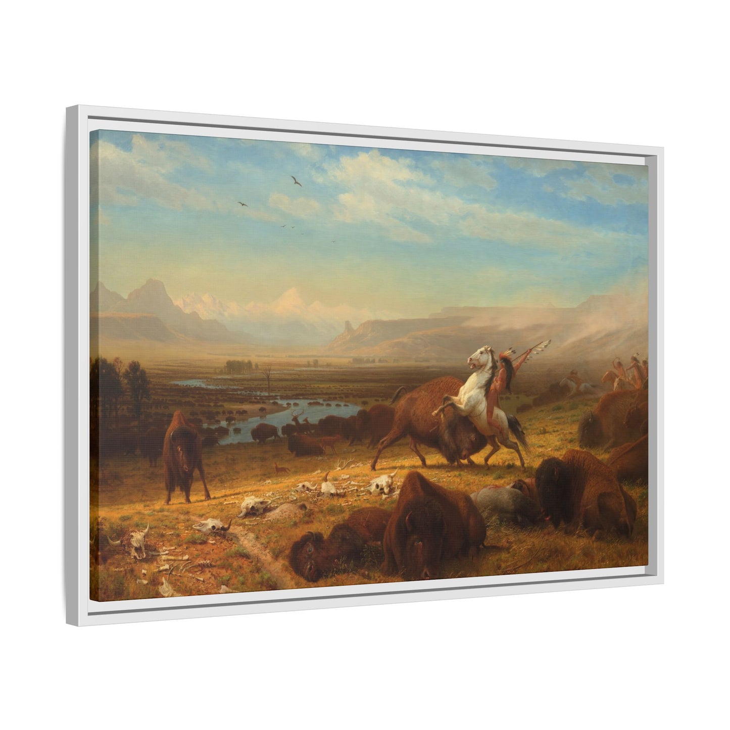 Bierstadt, Albert - The Last of the Buffalo  (1888) - Matte Canvas, Framed