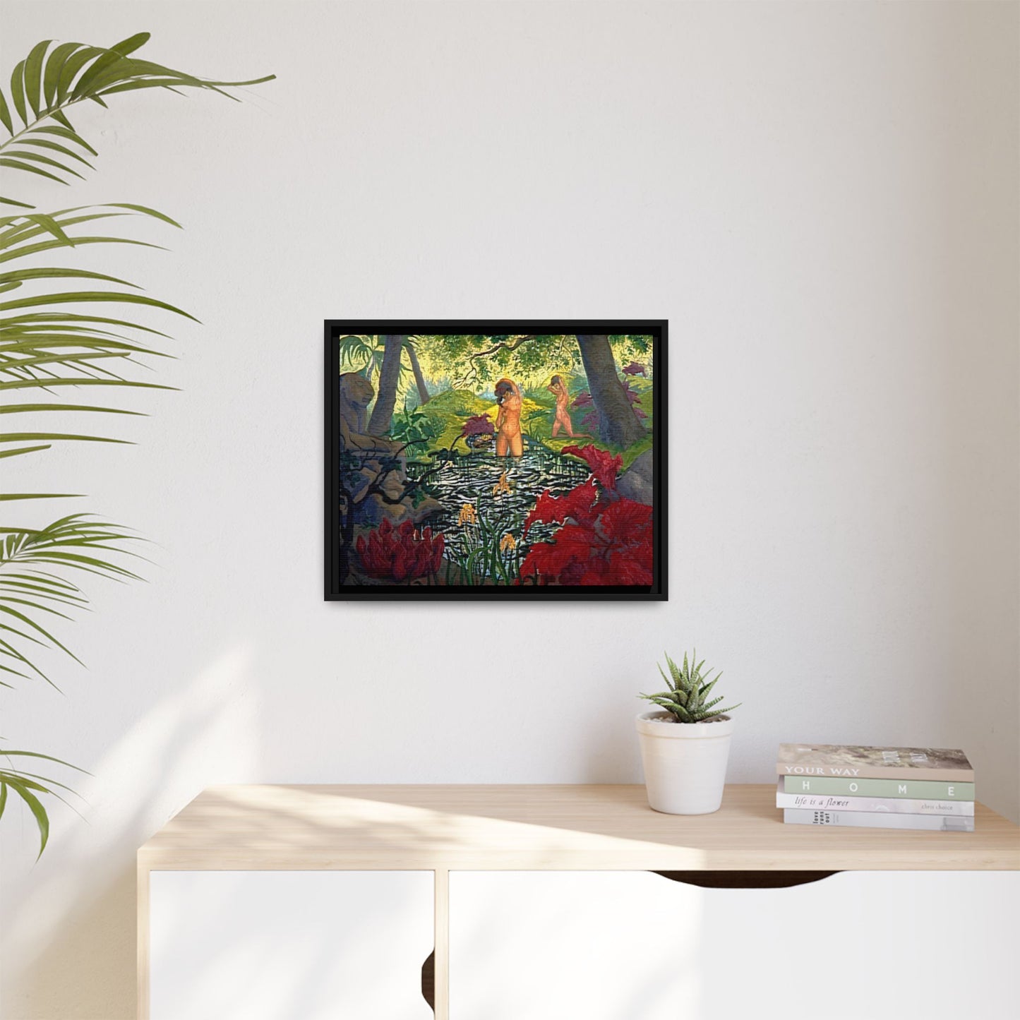 Ranson, Paul - The Lotus Bather (1906) - Matte Canvas, Framed