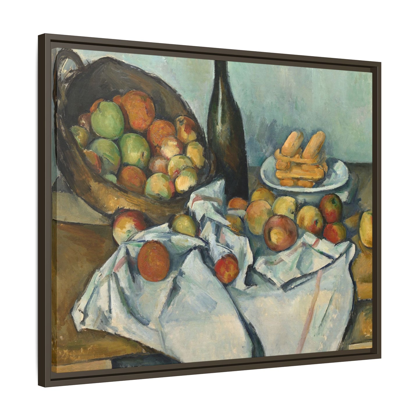 Cézanne, Paul - Basket of Apples (1893) - Matte Canvas, Framed